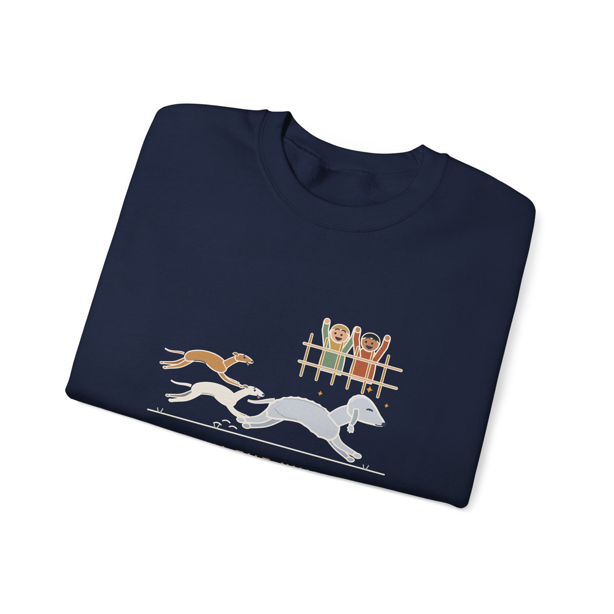 Bedlington Terrier Crewneck Sweatshirt - Outran the Whippets, Still Fluffy