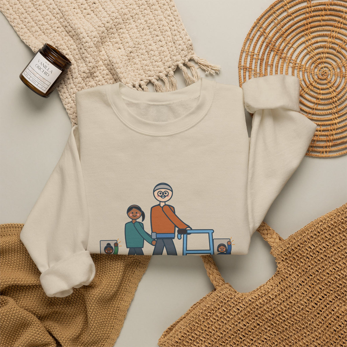 Inpatient Rehab Crewneck Sweatshirt - Ten Feet With the Walker Nurse Gift