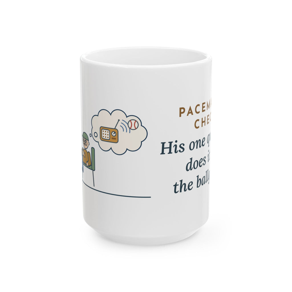 Large 15oz Cardiac Device Clinic Nurse Mug - Ballgame on the Pacemaker Nurse Gift