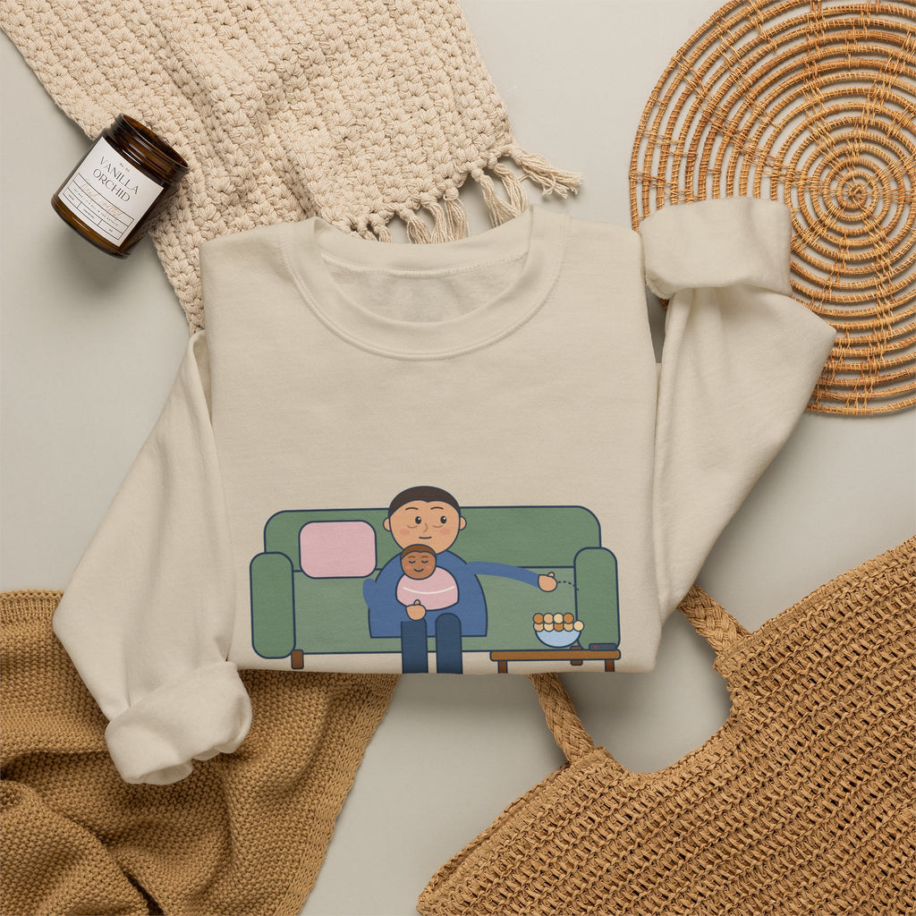 New Parent Crewneck Sweatshirt - Pinned Under a Contact Nap. Send Snacks.