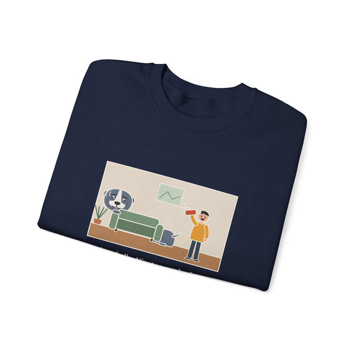 American Bully Sweatshirt, Ninety Pounds of Muscle, Runs from the Handheld Vacuum, Funny Couch Hideout Crewneck