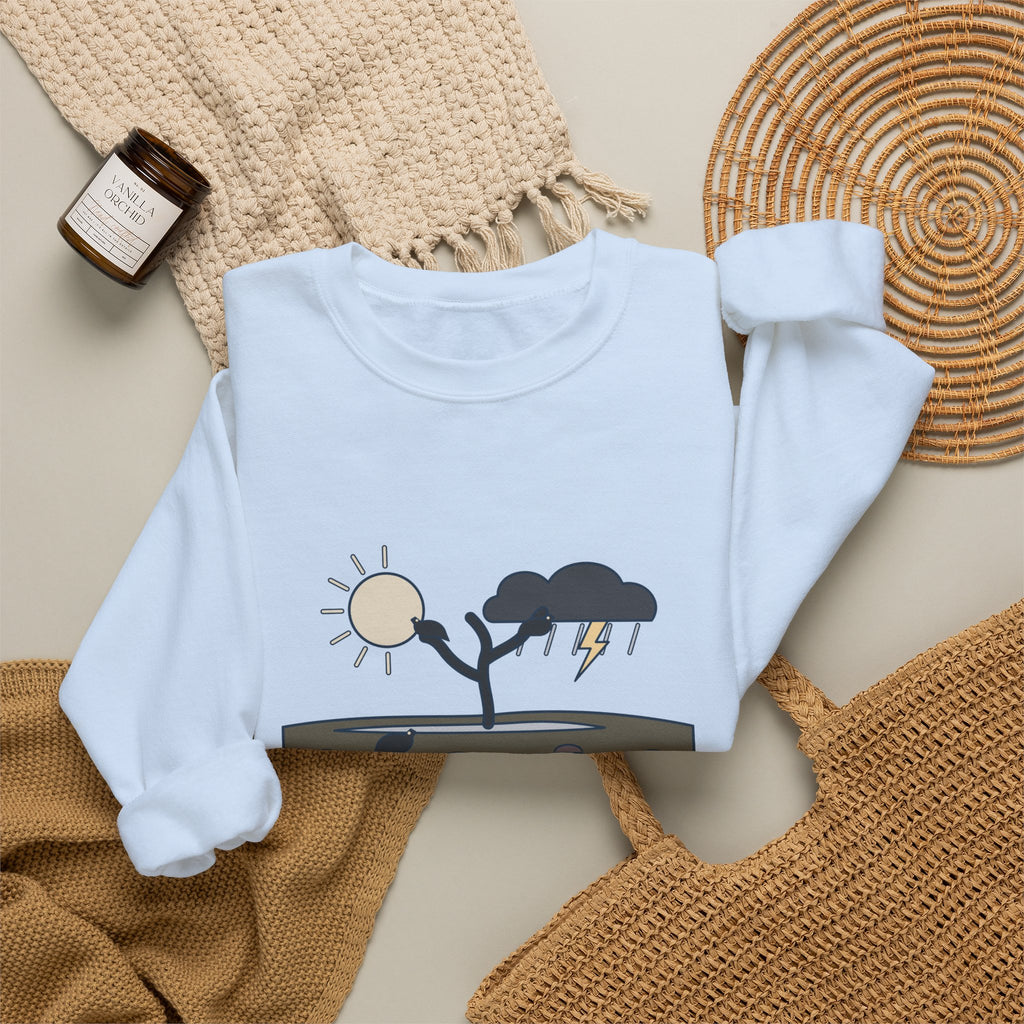 Fair Is Foul and Foul Is Fair Sweatshirt, Gothic Shakespeare Quote Crewneck with Twisted Heath Tree