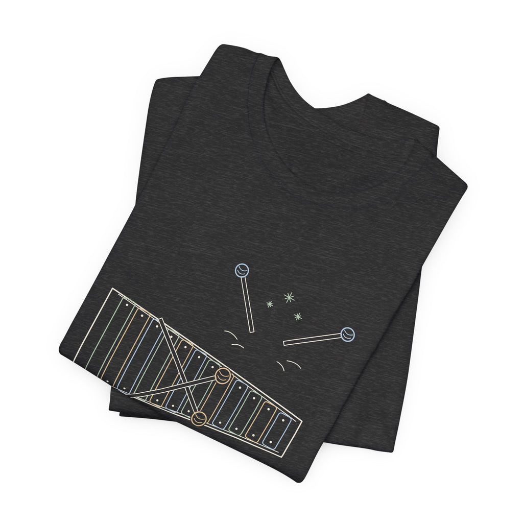Elementary Music Teacher T-Shirt - Mallets Down, Eyes Up. Xylophone Classroom Tee