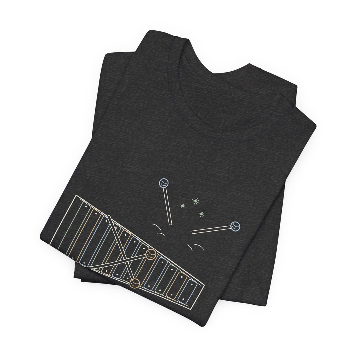 Elementary Music Teacher T-Shirt - Mallets Down, Eyes Up. Xylophone Classroom Tee