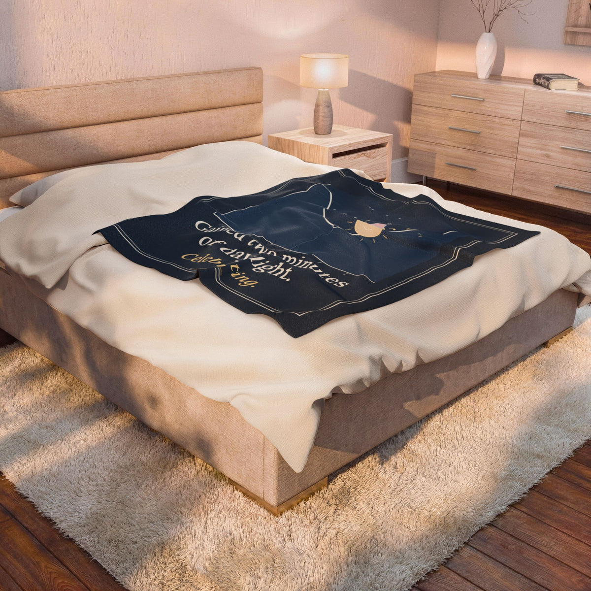 Winter Solstice Blanket - Gained Two Minutes of Daylight Velveteen Plush Throw