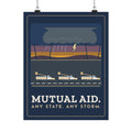 Lineworker Poster - Mutual Aid. Any State. Any Storm. Wall Art Print