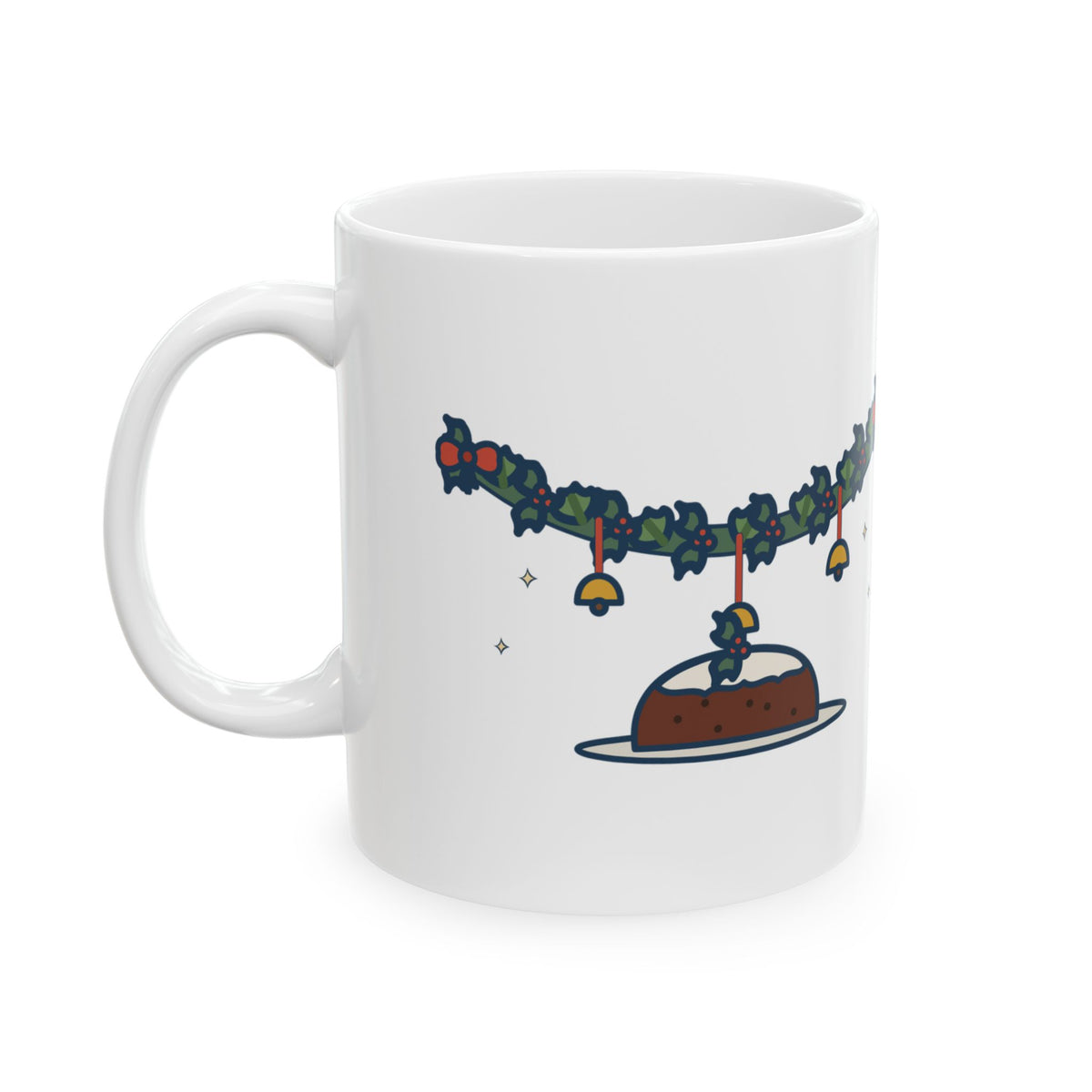 Oliphant Quote Mug, Tis the Season to Be Jolly, Christmas Holly Swag Coffee Mug 11oz