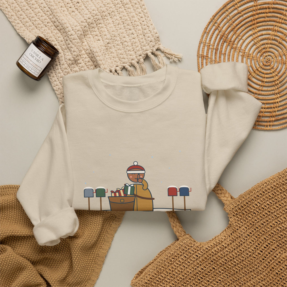 Mail Carrier Christmas Crewneck Sweatshirt - I Know Every Gift on Your List. I'm Not Telling