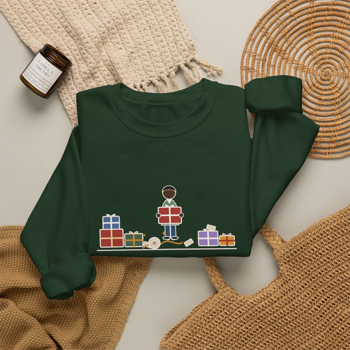 Funny Christmas Crewneck Sweatshirt - The Tape Was Under the Last Gift