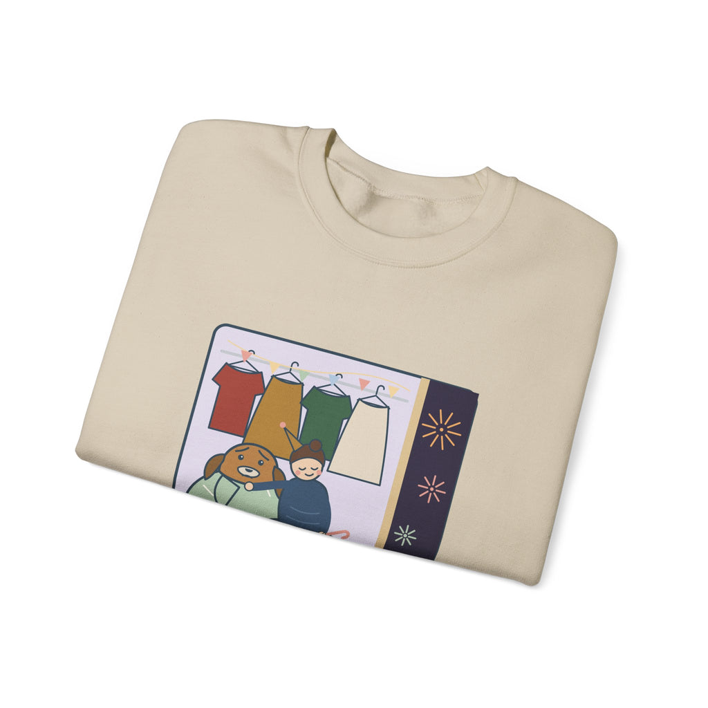 New Year 2027 Crewneck Sweatshirt - Rang in 2027 in the Closet with the Dog, Dog Mom and Dad Gift