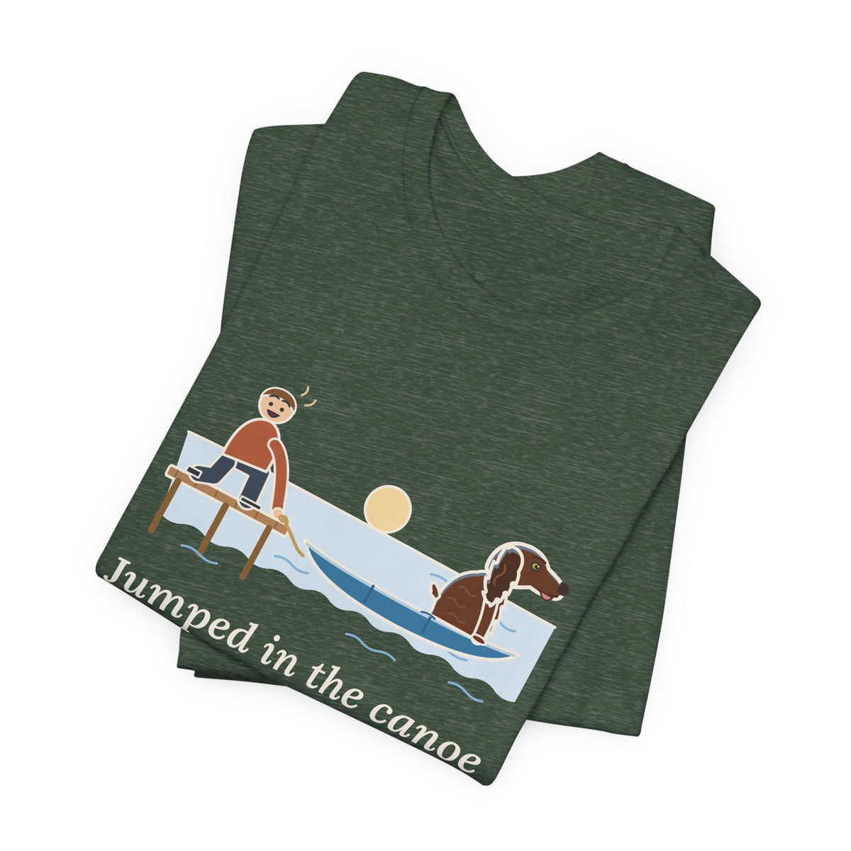 Boykin Spaniel T-Shirt - Jumped in the Canoe Before I Untied It, Funny Dock Morning Dog Tee