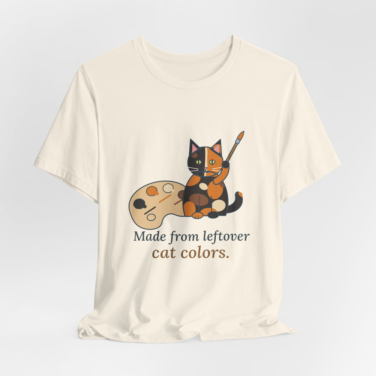 Tortoiseshell Cat T-Shirt - Made From Leftover Cat Colors Tortie Cat Tee