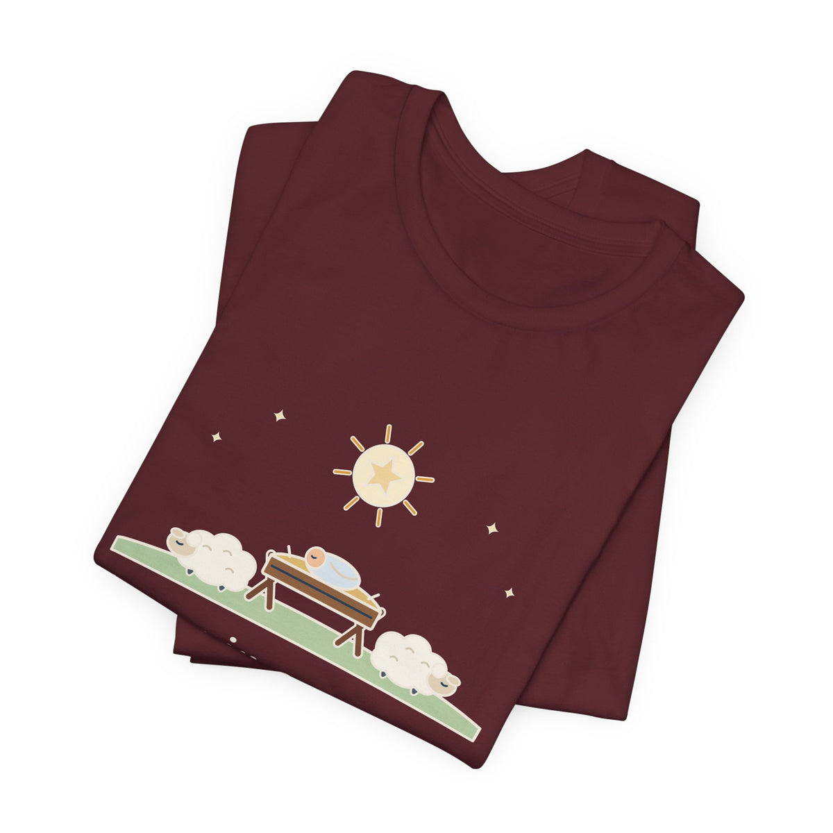 Anonymous Quote T-Shirt, Away in a Manger, Christmas Manger and Lambs Tee