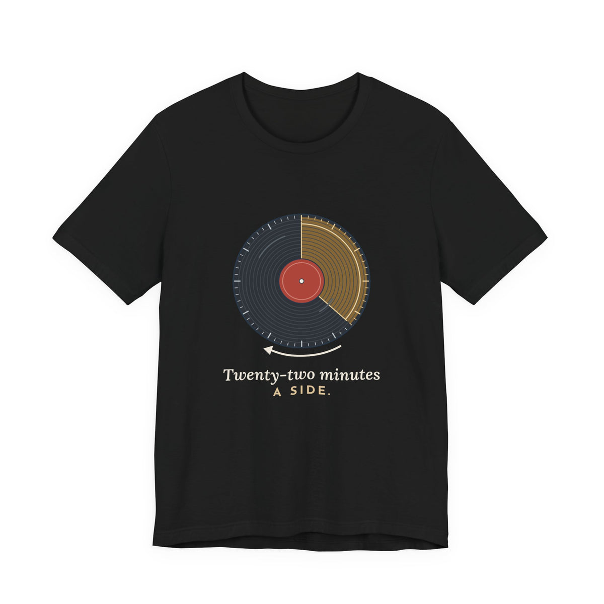 Vinyl Record T-Shirt - Twenty-Two Minutes a Side Record Collector Tee