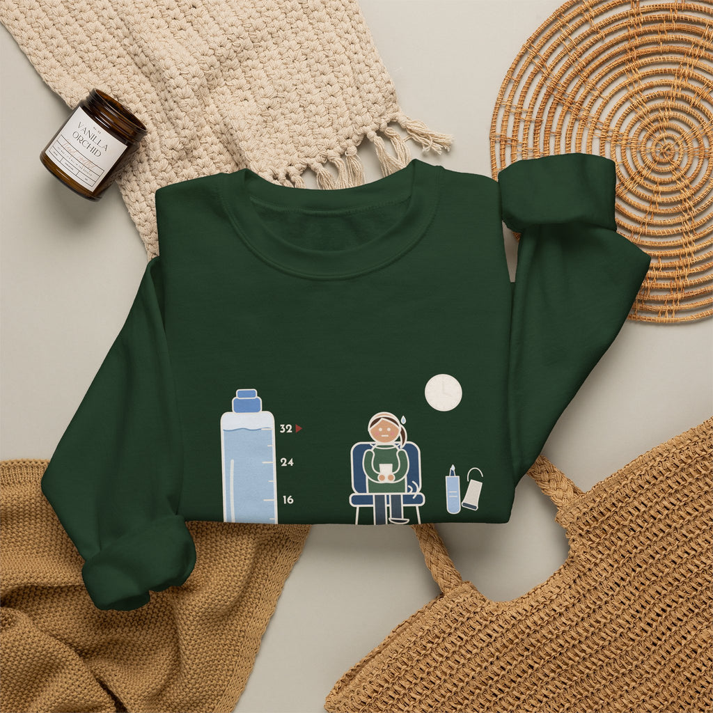 Ultrasound Tech Crewneck Sweatshirt - Drink 32 Ounces. Now Hold It Until I Call You.