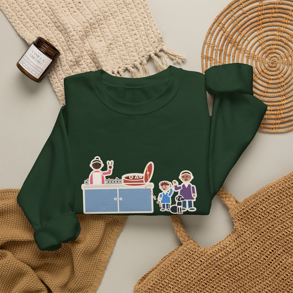 Christmas Cookies Sweatshirt, Baked Six Dozen, Two Dozen Made It to the Tin, Funny Cookie Count Crewneck