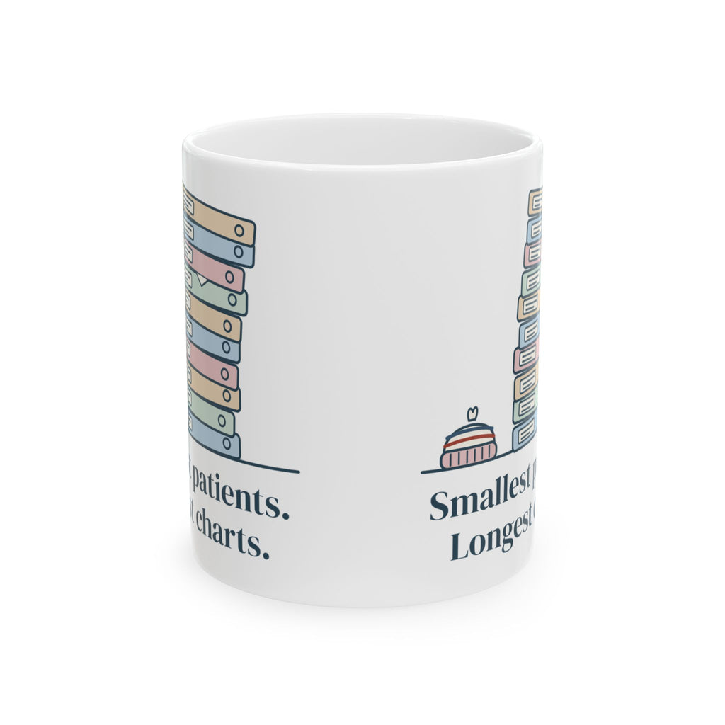 NICU Nurse Mug - Smallest Patients. Longest Charts. Neonatal Nurse Coffee Mug Gift