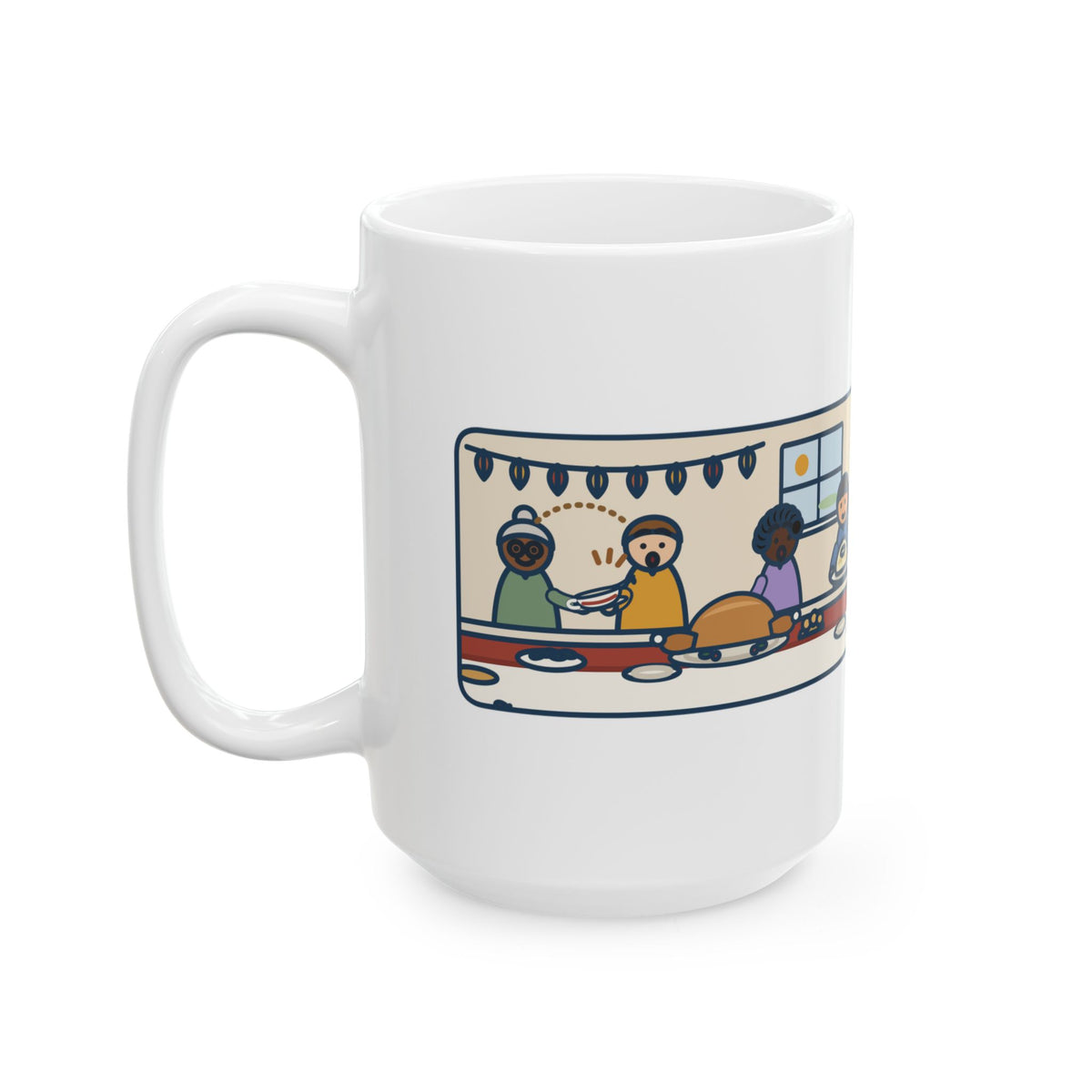 Made Two Quarts of Gravy, Ran Out Before the Potatoes Came Around 15oz Mug, Large Funny Thanksgiving Coffee Mug