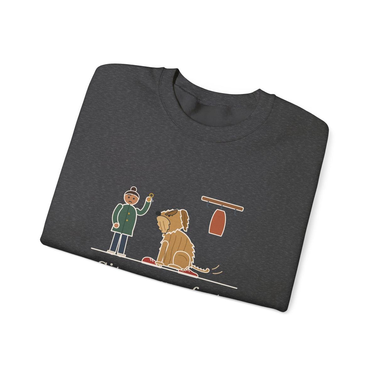 Briard Crewneck Sweatshirt - Sits on My Feet So I Can't Leave Shaggy Dog Owner Gift