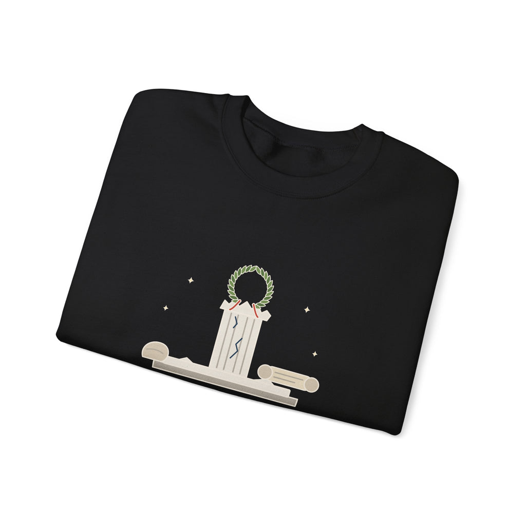 Beware the Ides of March Sweatshirt, Humor Shakespeare Quote Crewneck with Laurel and Column