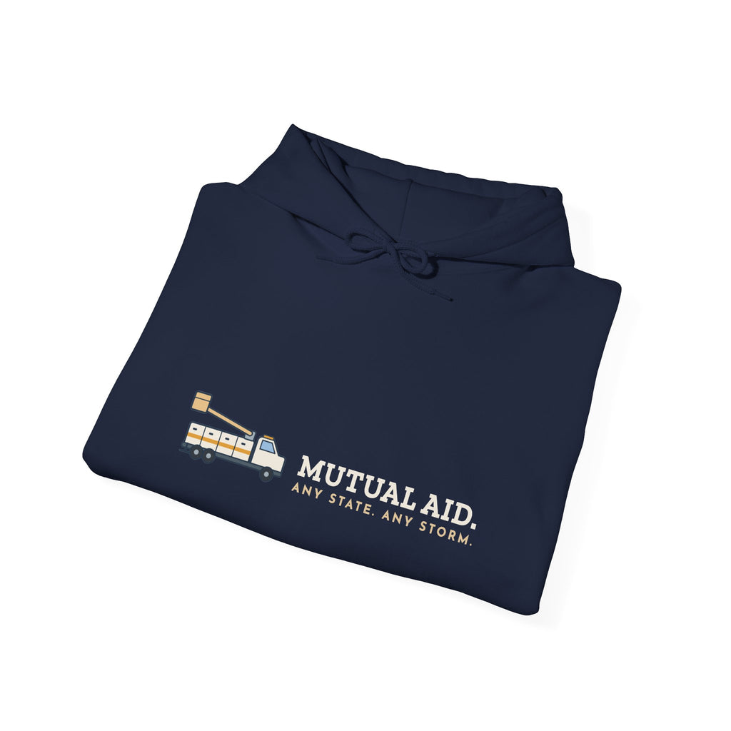 Lineworker Hoodie - Mutual Aid. Any State. Any Storm. Lineman Gift Hoodie