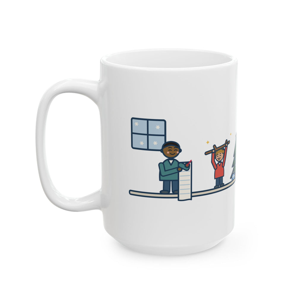 Asked the Four-Year-Old What He Wanted, He Said a Stick 15oz Mug, Large Funny Christmas Wish Coffee Mug