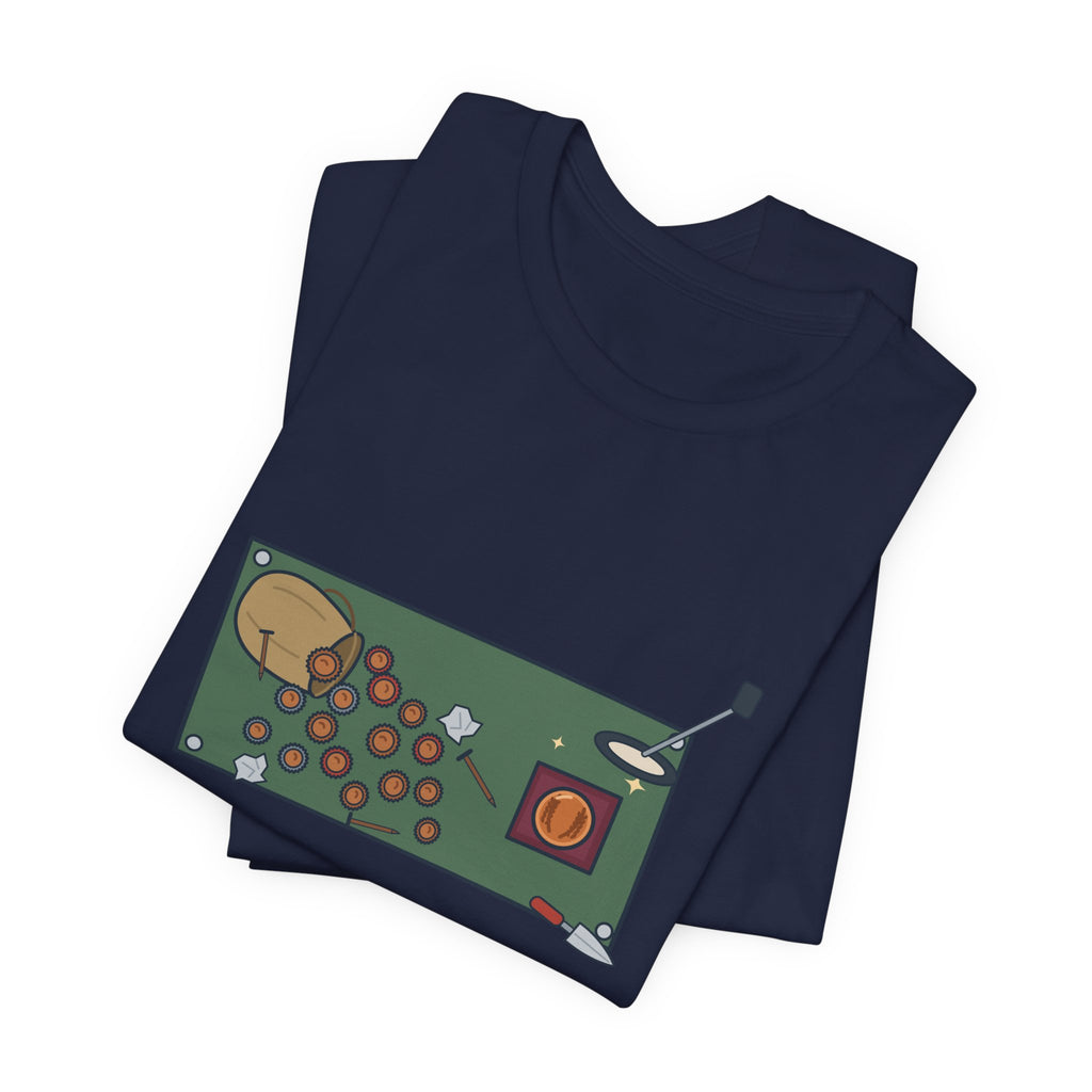 Metal Detecting T-Shirt - Forty Bottle Caps. One Wheat Penny. Funny Detectorist Tee