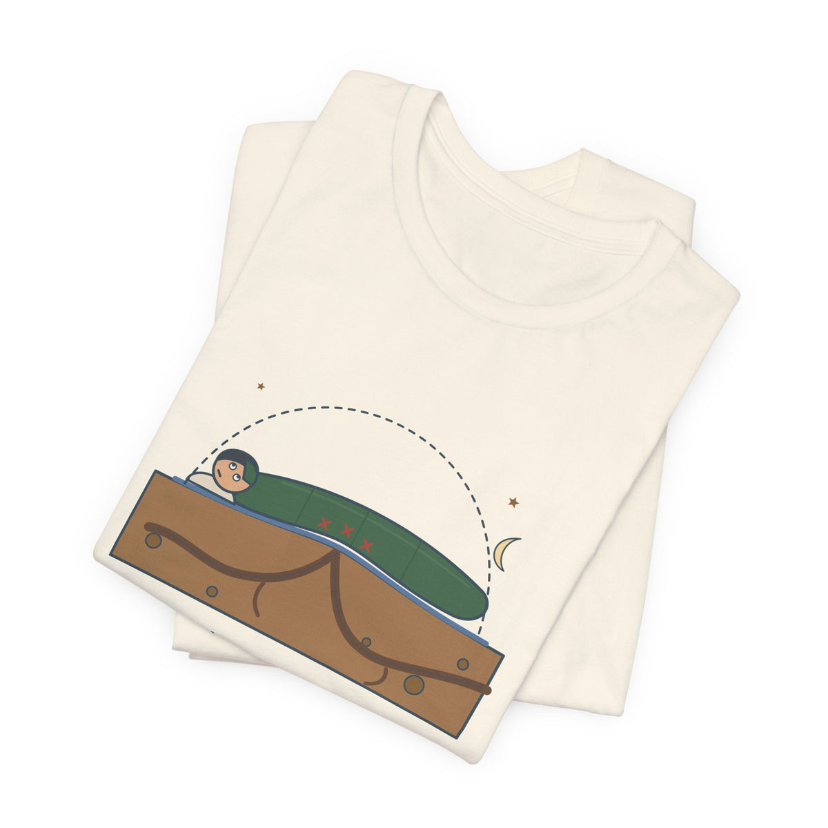 Tent Camping T-Shirt - There's a Root Under My Exact Spine. Funny Camper Tee