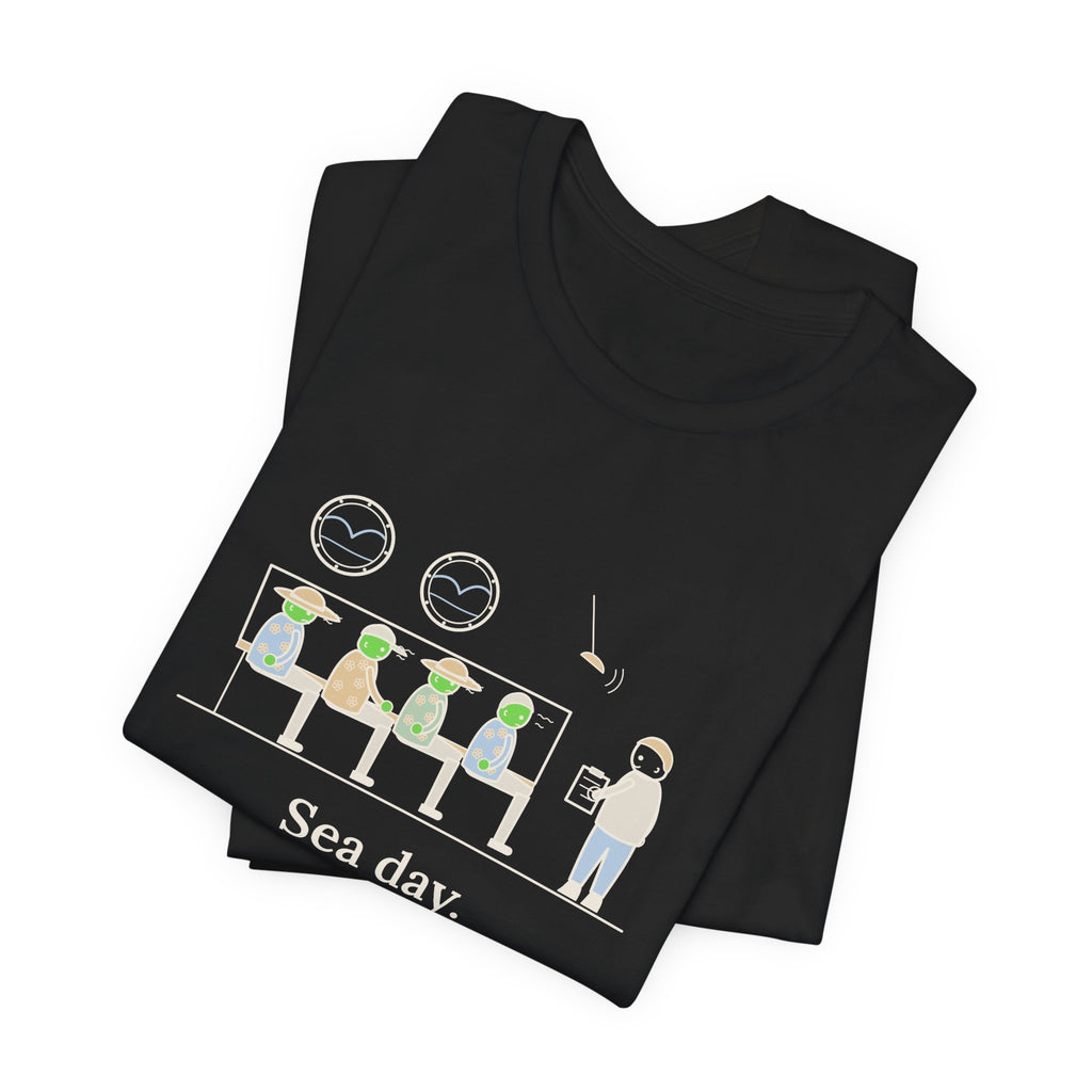 Cruise Ship Nurse T-Shirt - Sea Day. Forty Passengers, One Shade of Green.