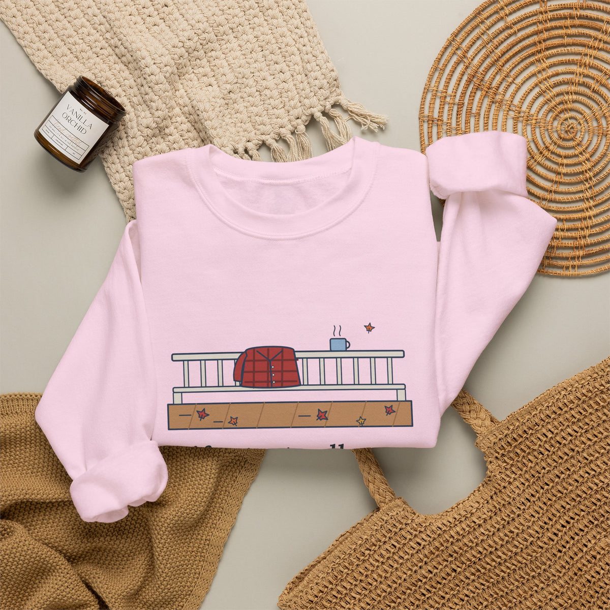 Life Starts All Over Again When It Gets Crisp Sweatshirt, Fall Fitzgerald Quote Crewneck with Porch Morning