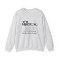 Three Cats Sweatshirt, Three Bowls of the Same Food, Every Cat Wants the One on the Left, Funny Kitchen Floor Crewneck