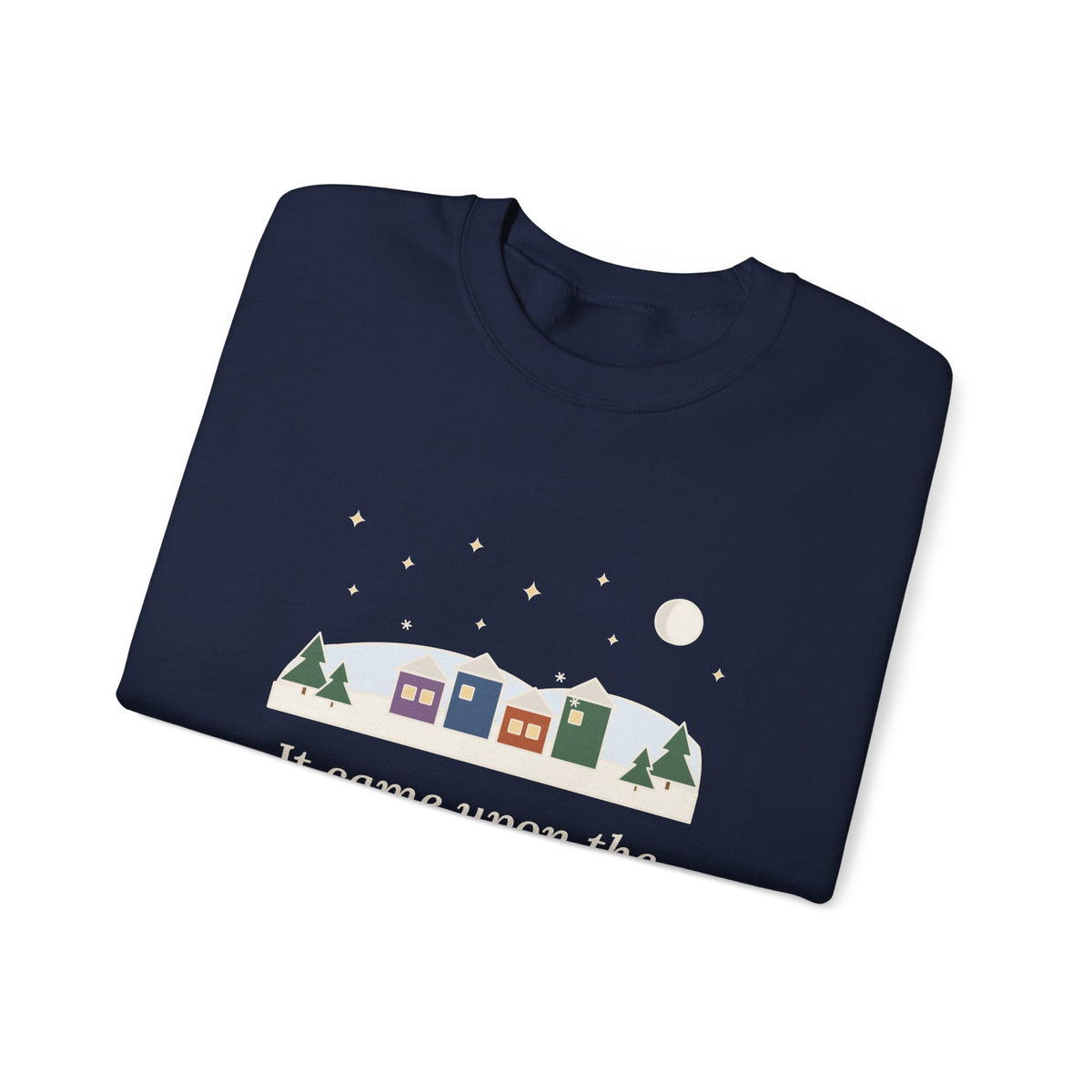 It Came Upon the Midnight Clear Sweatshirt, Christmas Sears Quote Crewneck with Clear Midnight