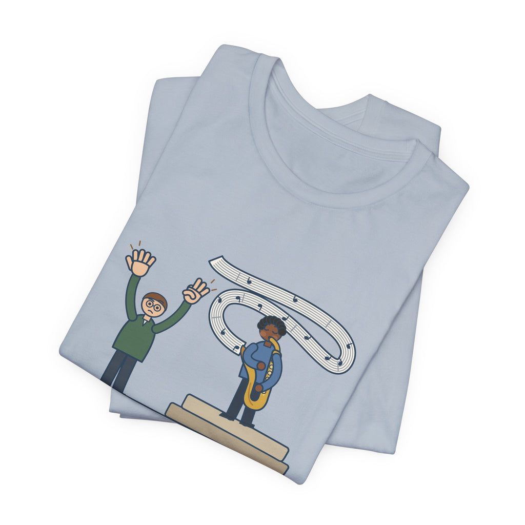 School Jazz Band Director T-Shirt - Solo Section: Eight Bars, The Sax Took Thirty-Two Funny Tee