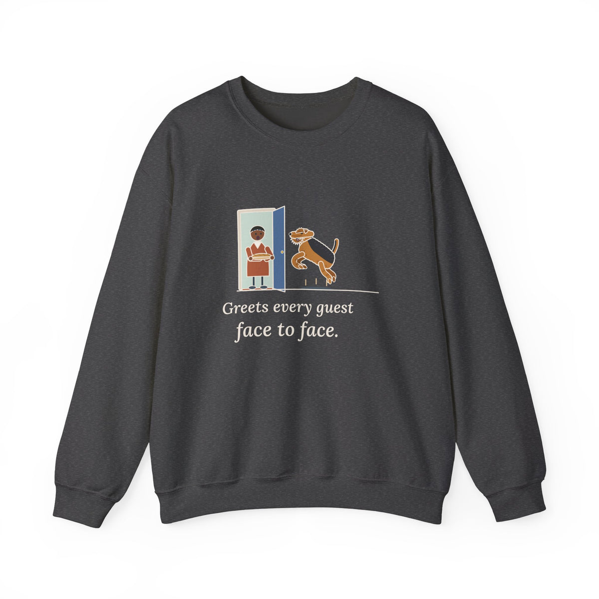 Airedale Terrier Crewneck Sweatshirt - Front Door Greeter Dog Lover Gift