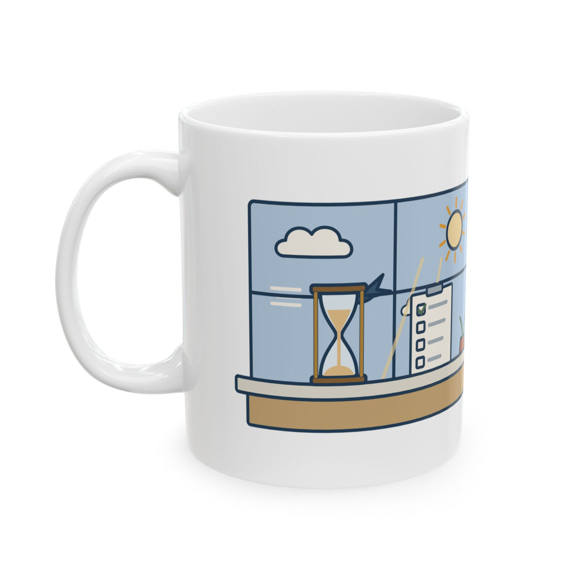 Seneca Quote Mug, While We Are Postponing, Life Speeds By, Stoic Swift Past the Window Coffee Mug 11oz