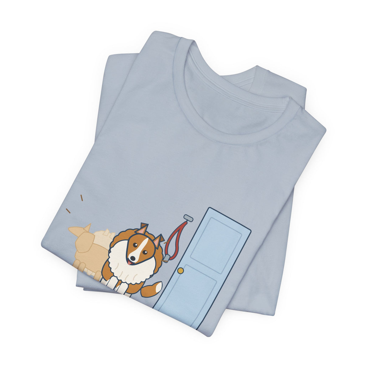 Sheltie T-Shirt - Spins Three Times Before Every Walk Shetland Sheepdog Tee