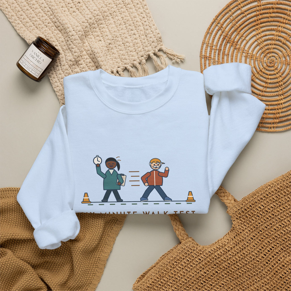 Pulmonary Rehab Nurse Crewneck Sweatshirt - Grandpa Lapped the Nurse