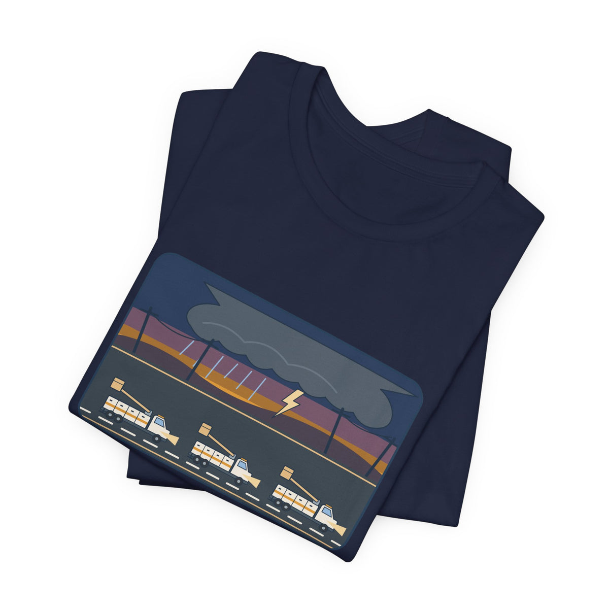 Lineworker T-Shirt - Mutual Aid. Any State. Any Storm. Power Line Crew Tee