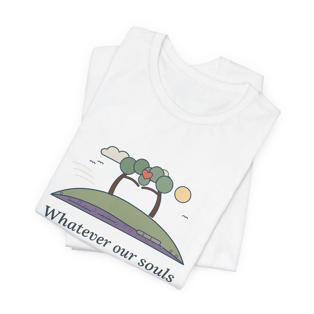 Emily Brontë Love Quote T-Shirt, Whatever Our Souls Are Made Of, Romantic Moor Trees Tee