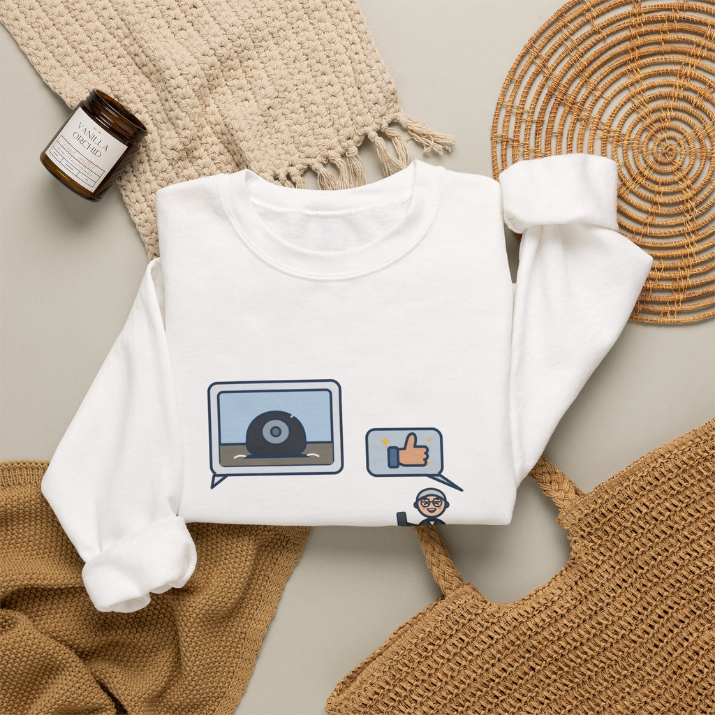 Funny Family Group Chat Crewneck Sweatshirt - Dad Said Awesome to My Flat Tire