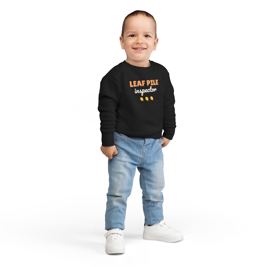 Leaf Pile Inspector Toddler Sweatshirt, Autumn Toddler Crewneck