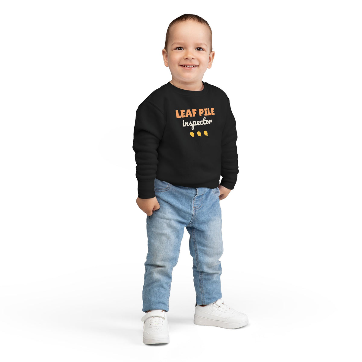Leaf Pile Inspector Toddler Sweatshirt, Autumn Toddler Crewneck