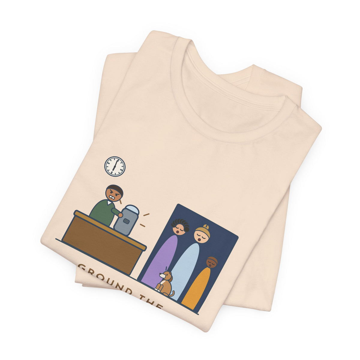 Funny Coffee T-Shirt - Ground the Beans at 5:58 a.m., the Whole House Was Up at 5:59