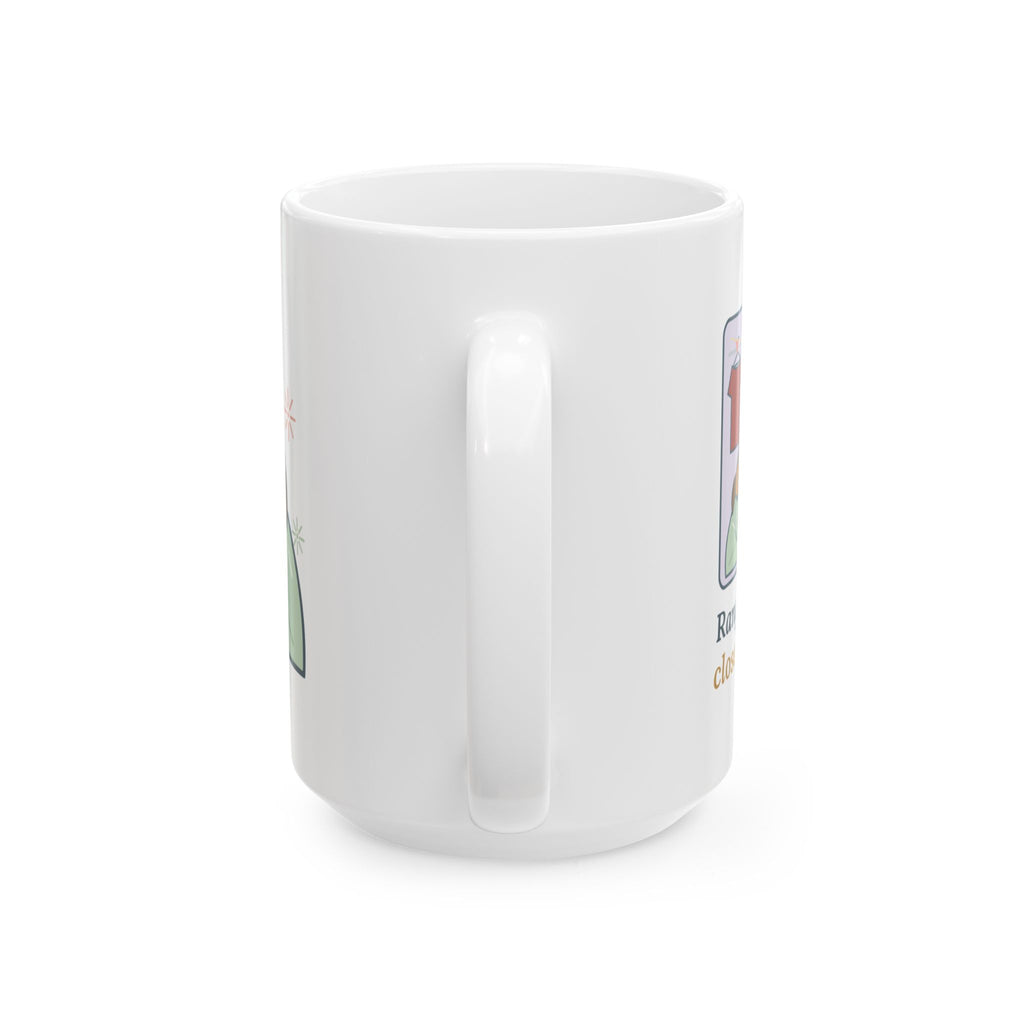 Large 15oz New Year 2027 Mug - Rang in 2027 in the Closet with the Dog, Dog Owner Gift