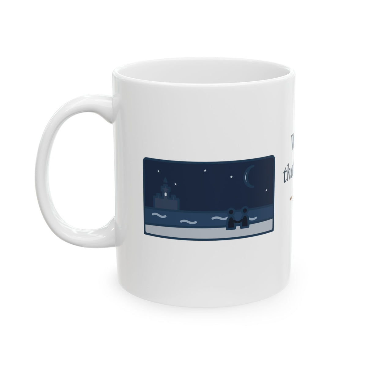 Poe Quote Mug, A Love That Was More Than Love, Love Moonlit Shore Coffee Mug 11oz