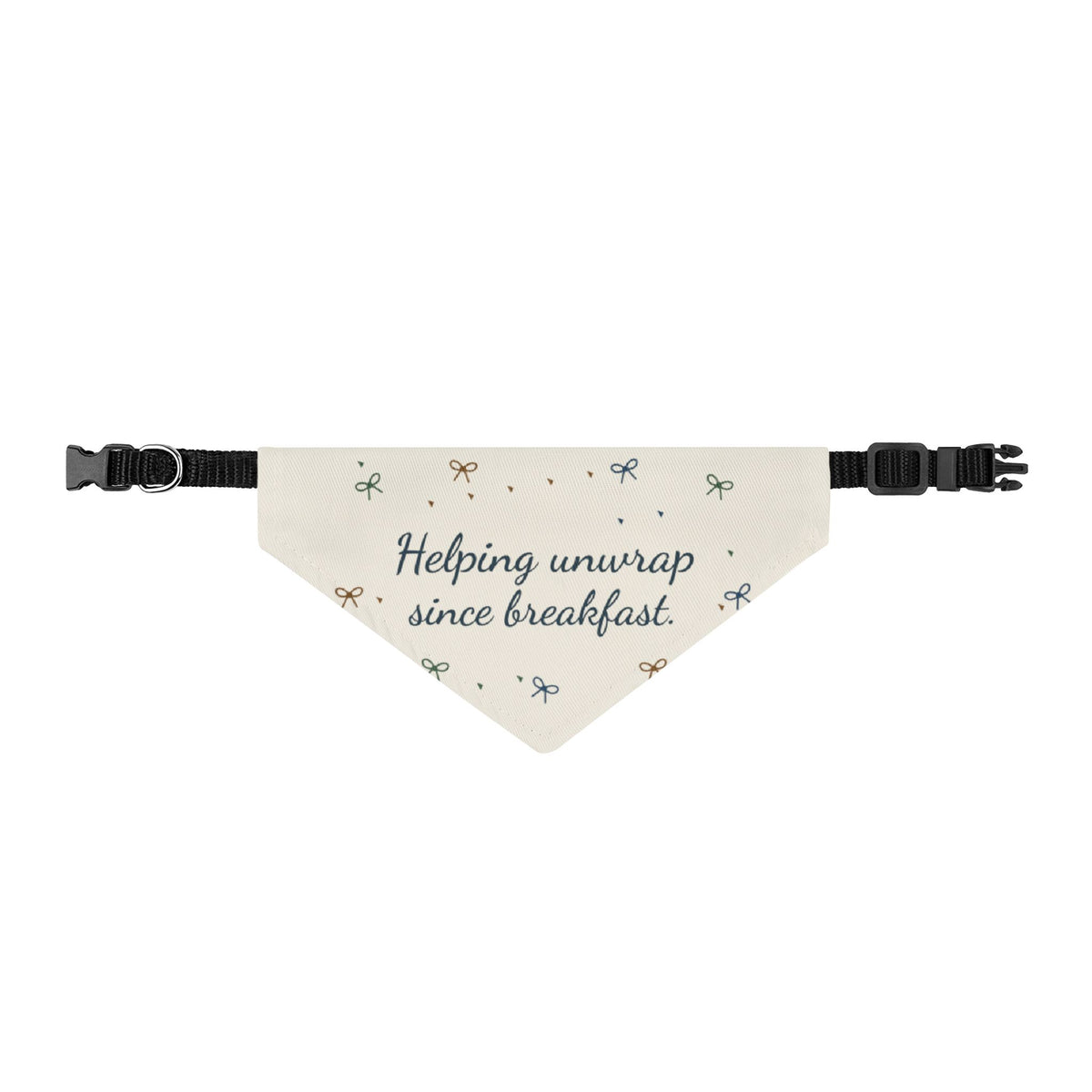 Christmas Pet Bandana - Helping Unwrap Since Breakfast Holiday Dog and Cat Bandana