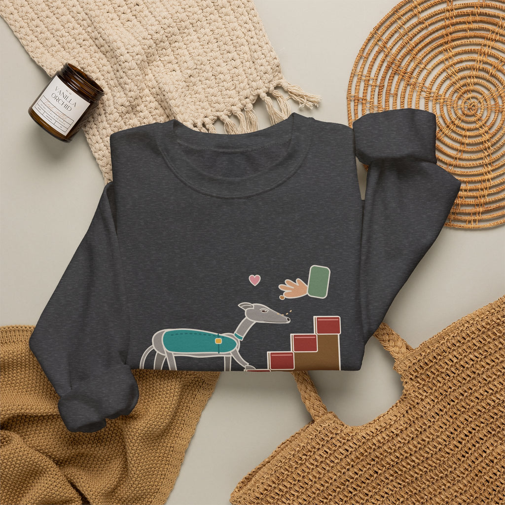 Greyhound Crewneck Sweatshirt - Retired Racer. Stairs Are the New Event. Adopter Gift