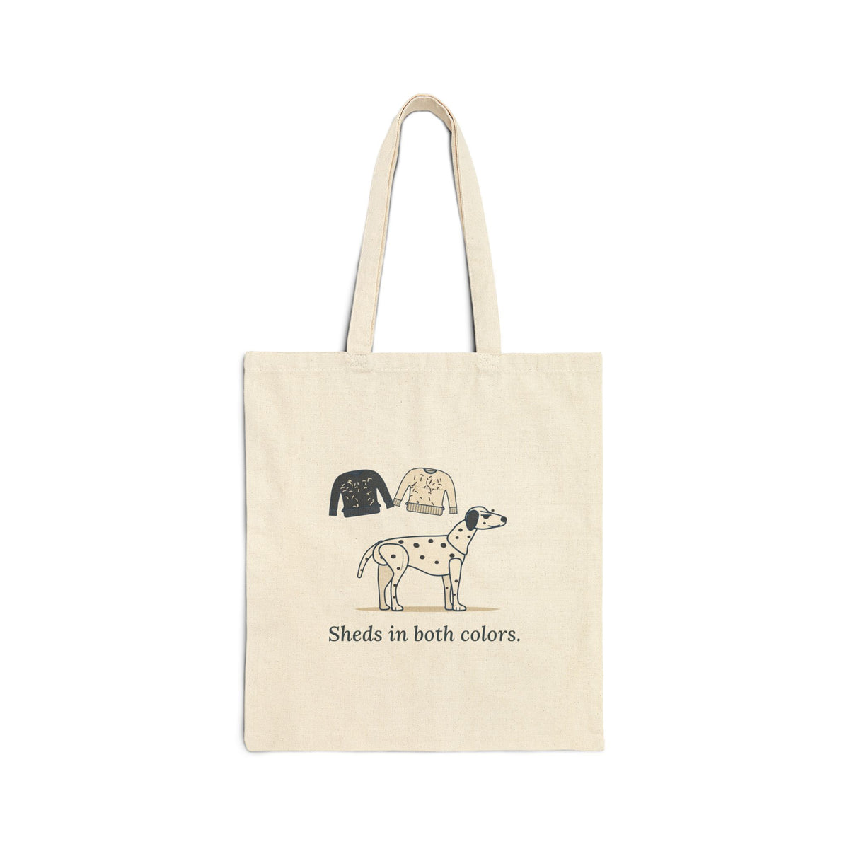 Dalmatian Tote Bag - Sheds in Both Colors. Dog Owner Bag