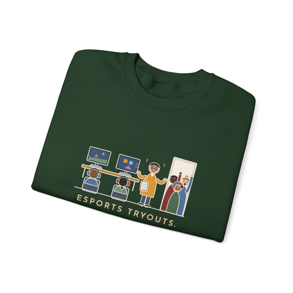 Esports Club Adviser Crewneck Sweatshirt - Tryouts and the Count It as PE Question Gift