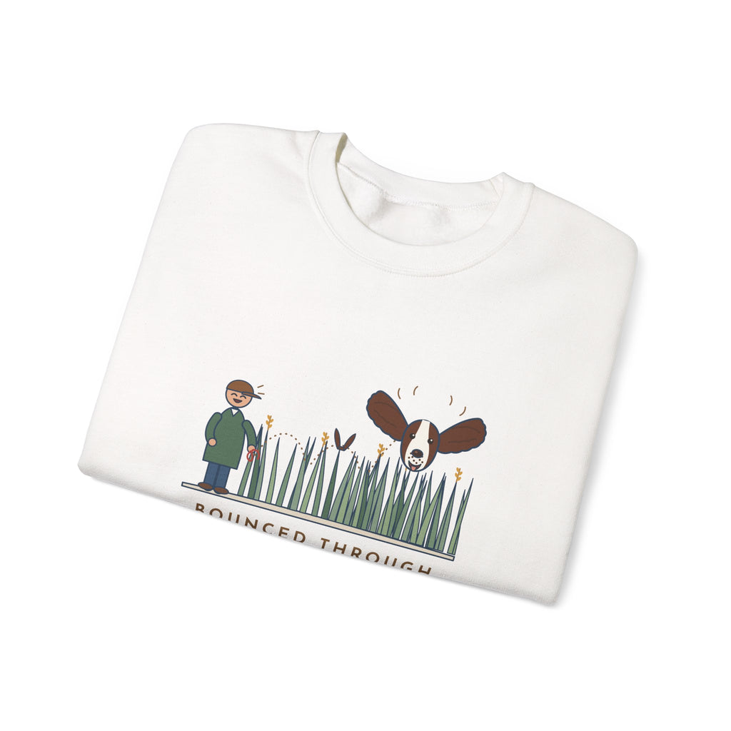 English Springer Spaniel Crewneck Sweatshirt - Only the Ears Showed in the Tall Grass Gift